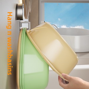 <span class=keywords><strong>Support</strong></span> <span class=keywords><strong>mural</strong></span> double niveau en plastique OEM sans perçage, durable et moderne, pour salle de bain, avec ventouse pour lavabo - Product Image 5