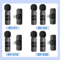 Microphone Lavalier Bluetooth Sans Fil Personnalisé Boya pour PC, Ordinateur Portable, Téléphone Mobile, avec Annulation de Bruit en Direct