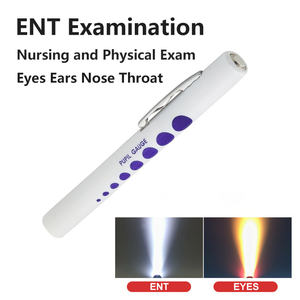 मेडिकल फ्लैशलाइट प्यूपिल गेज एब्स के प्लास्टिक के नेतृत्व में नर्सिंग डॉक्टरों को सफेद गर्म पीले रंग के गले के कान नाक की आंखें - Product Image 2
