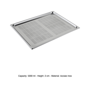 Bac alimentaire perforé en acier inoxydable GN 2/1 65 × 53 × 2 h cm, 2550 g Inox Inox Macel - Product Image 3