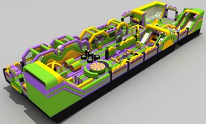 विशाल थीम पार्क खेल के मैदान मनोरंजन खेल इंफ्लेटेबल ट्रैम्पोलिन पार्क इंफ्लेटेबल बाधा कोर्स गेम - Product Image 4