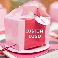 Boîtes personnalisées pour dragées, bonbons et biscuits, emballage pour gâteaux de mariage et cupcakes, boîte à poignée