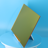 Vente en gros de plaques de miroir décoratives adhésives 1220x2440mm 1mm 2mm 3mm feuille de miroir acrylique dorée
