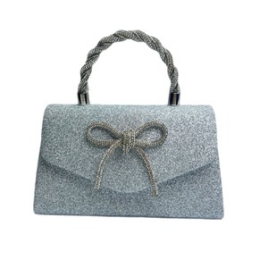 High-end Polyester Clutch <b>Bag</b> With <b>Sequin</b> Bow Design Magnetic Buckle Closure European-American Style Tanjing - Product Image 5