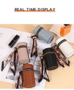 Zipper Lined Lipstick Holder Cover New Women's Fashion Retro Cute Girl Coin <b>Purse</b> Student Portable Wallet Earphone Storage BagS - Product Image 4