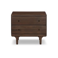 Table de chevet moderne et personnalisable pour appartement, design tendance, couleur noyer foncé