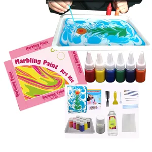 Diy Water Kleur Tekening Schilderen Water Kleuren Set Schilderen Originele 6 Kleuren Marbling Kit