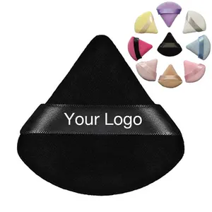 Portable Customized OEM Loose Powder Wet Dry Cosmetic Foundation Makeup Powder Puff Soft Triangle Powder Puffs