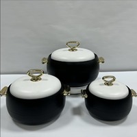 Juego de Ollas Térmicas para Alimentos de 1L, 2L y 3.5L, Cazuela Aislada con un Color Bicolor Único para Decoración de Hogar de Alta Gama