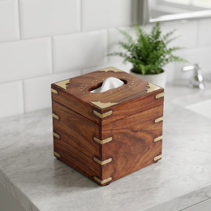 B.S. Porte-serviettes en bois multi-usages, de style américain, de qualité supérieure, fait main, imperméable, écologique, international - Product Image 1