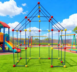 Jouet éducatif DIY 228 pièces, tente de jeu, jouets interactifs parent-enfant, kit de construction de fort, jouet STEM - Product Image 2
