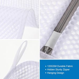 Custom Polyester Machine Washable Polyester Zipper Mesh <b>Laundry</b> Bags Mesh for Clothes Hotel <b>Laundry</b> Mesh Bag with Zipper - Product Image 6