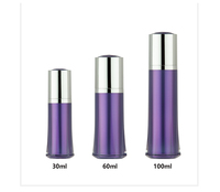 Flacon cosmétique en plastique de luxe, forme unique, vide, 30 ml, 50 ml, 100 ml