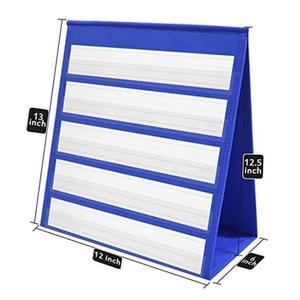 Wholesale Foldable Multifunction Double-Sided 12x13" Polyester American Style <b>Tabletop</b> Pocket Chart Five Layers Wall <b>Storage</b> for - Product Image 2