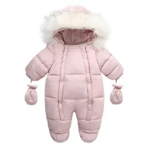 Wholesale Children Outdoor Waterproof Kids Clothing Custom Winter Snowsuit Kids Onesie Snow Suits