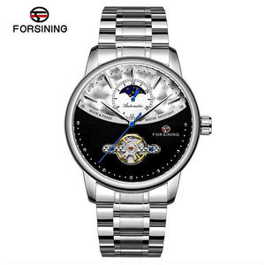 <span class=keywords><strong>Montre</strong></span> automatique Forsining <span class=keywords><strong>pour</strong></span> <span class=keywords><strong>homme</strong></span>, phase de lune bleue, tourbillon, montres mécaniques, bracelet en acier noir, étanche - Product Image 4