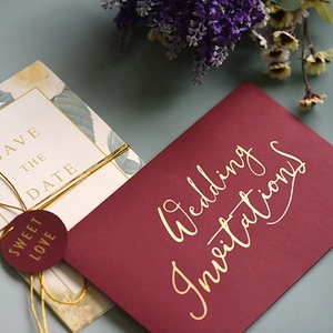 Enveloppes de style occidental avec estampage à chaud doré, invitations de mariage créatives, enveloppes personnalisées de style européen en papier - Product Image 1