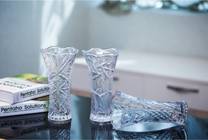 Jenova डिजाइन यूरोप बोहेमिया शैली नई क्रिस्टल लंबा गृह सजावट फूलदान Centerpiece सजावटी रंगीन स्पष्ट गिलास फूल गुलदस्ते - Product Image 5