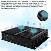 Mini PC Sin Ventilador, Computadora Industrial, Computadora de Escritorio Integrada Intel Core I5-1235U de 10 Núcleos, Host Compacto para Oficina y Comercio