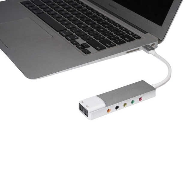 External USB 5.1 Channel Sound Card Laptop Easy Installation Audio Interface Features Microphone Live Broadcast Voice Chat