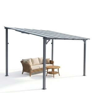 Pergola en aluminium à ouverture manuelle pour jardin et terrasse, nouvelle conception, avec parasol pour l'extérieur - Product Image 1