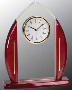 Arc de chapelle personnalisé en acrylique de 11 ", grande pendule, Base finis en <span class=keywords><strong>bois</strong></span> de rose - Product Image 3