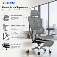 Chaise de bureau ergonomique pivotante à dossier haut inclinable avec soutien lombaire réglable, directement de l'usine, pour un confort prolongé