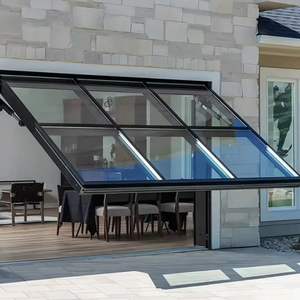 <span class=keywords><strong>Porte</strong></span> de <span class=keywords><strong>garage</strong></span> moderne inclinable personnalisée isolée <span class=keywords><strong>motorisée</strong></span> au-dessus de la tête Plaque entière en verre sans rail personnalisée - Product Image 1