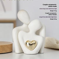 Décoration de mariage en céramique haut de gamme, créative, moderne, simple, abstraite, pour couples, amis, anniversaires, ouverture de nouvelle maison