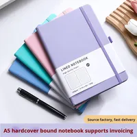 A5 Carnet personnalisé avec couverture en cuir Style littéraire simple Planificateur de bureau d'affaires un cadeau merveilleux