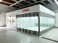 Station de préparation automobile portable au meilleur prix, cabine de peinture mobile avec système d'éclairage LED, cabine de ponçage pour préparation automobile en promotion