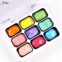 Kit de gel de peinture ombré 9 couleurs OEM ODM, gel à ongles haute saturation avec éponge pour un design professionnel des ongles en dégradé