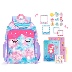 Tùy Chỉnh Màu Sắc Của Riêng Bạn Túi Tự Làm Của Tôi Nàng Tiên Cá Trường Ba Lô Với Hoạt Động Tạp Chí Đặt Trẻ Em Quà Tặng - Product Image 2