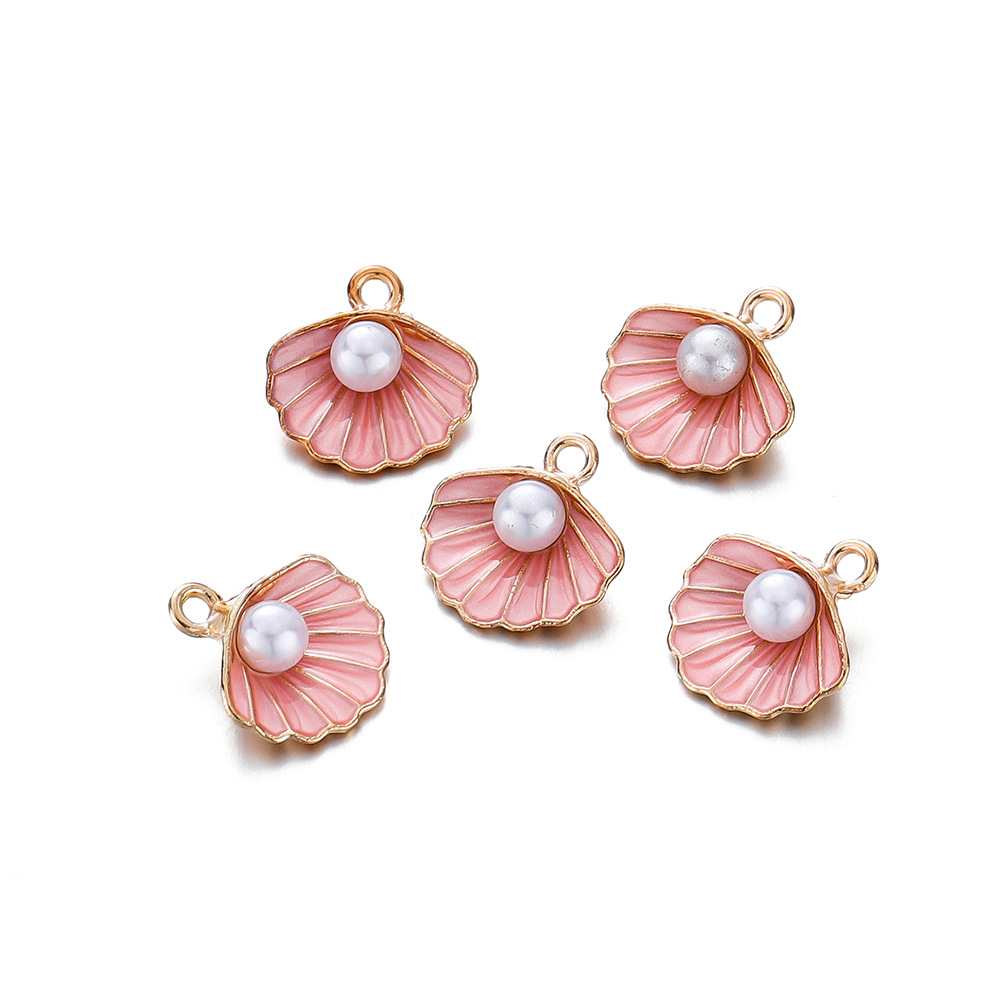 Pink alloy dripping seashell