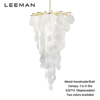Lustre suspendu de luxe E26 LED à hauteur réglable pour plafond haut, escalier, salon, chambre, villa, décoration moderne