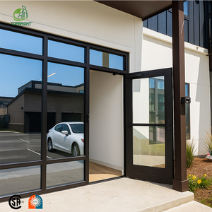Topbright pintu etalase Hotel komersial Modern, keamanan eksterior kaca ganda berbingkai aluminium kedap suara dapat dilipat - Product Image 2