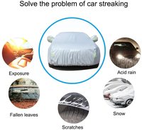 Accessoires de voiture Housse de voiture universelle Imperméable Coupe-vent Protection solaire Protection contre les intempéries Résistante aux rayures PEVA avec coton