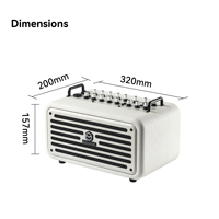 Amplificateur de guitare et de basse Musiccube MA60III 120W, amplificateur combo, haut-parleur portable rechargeable pour la rue, 2 canaux