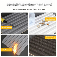 Panneau mural rainuré WPC 158*15MM, panneau de décoration intérieure, panneau mural en fibre de bambou, revêtement composite bois-plastique pour la décoration de la maison