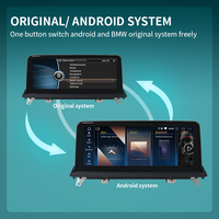 Lecteur audio de voiture Android 14 portable avec navigation GPS, écran 10,25 pouces, 8 cœurs, 8+128 Go, amplificateur OBD2 pour BMW X5 E70 X6 E71