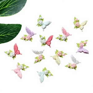 Decoración de Uñas 3D <span class=keywords><strong>con</strong></span> Resina Brillante en la Oscuridad, Diseño de Mariposa y Rosa <span class=keywords><strong>Francesa</strong></span> de Doble Capa, 50 Piezas, Fácil de Aplicar - Product Image 1