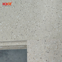 Feuille acrylique de surface solide en fausse pierre de cristal de glace de 2cm pour murs de douche