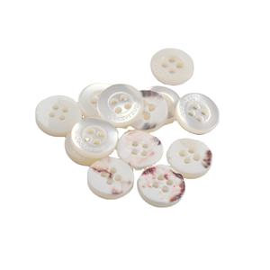 Botón de carcasa de 4 agujeros Trocas de calidad personalizada con logotipo Botón natural BN80052 - Product Image 1