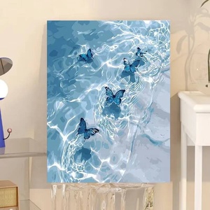 Pintura al Óleo Personalizable de Estilo Moderno por Números, Pintura DIY de Mariposa en Paisaje para Decoración del Hogar - Product Image 6