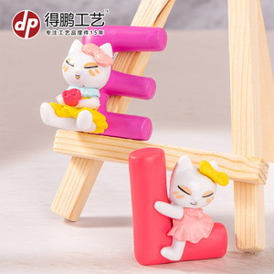 Adornos en Miniatura de Gatos Adorables de Dp Craft, Decoraciones de Mascotas de Dibujos Animados de PVC para Escritorio, Consola Central de Automóvil - Product Image 4