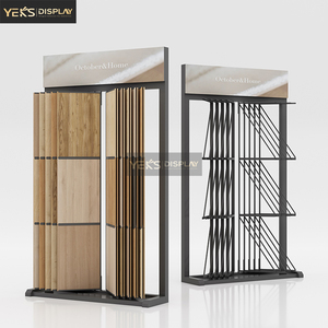 컬러 보드 디스플레이가있는 현대 나무 옷장 도어 랙 도어 패널 프레젠테이션 창 디스플레이 랙에 대한 간단한 쇼룸 랙 - Product Image 4