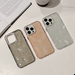 Funda para Teléfono Estilo Coreano con Lente de Cámara con Diamantes para <span class=keywords><strong>iPhone</strong></span> 17 <span class=keywords><strong>Pro</strong></span> <span class=keywords><strong>Max</strong></span> 16 15 14 13 <span class=keywords><strong>12</strong></span> 11, Funda Brillante - Product Image 6