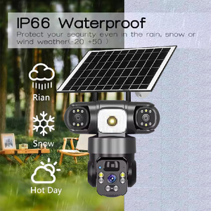 Mới 4G Mạng máy ảnh de surveillence PTZ NGOÀI TRỜI 3 Ống kính 3 Lượt xem không dây phiên bản ban đêm ai 4G năng lượng mặt trời an ninh Hệ thống camera - Product Image 4