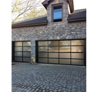 CBMMart Porte automatique givrée avec panneau de verre moteur Cadre <span class=keywords><strong>en</strong></span> aluminium <span class=keywords><strong>Kit</strong></span> de verre isolé pour porte de <span class=keywords><strong>garage</strong></span> - Product Image 1
