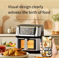 Penggorengan Udara Digital Pintar Tanpa Minyak, Stainless Steel 12-15L, Kualitas Tinggi Terbaru, Penggorengan Listrik Rumah Tangga